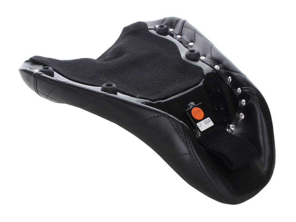 Bare Bones Solo Seat with Diamond Stitch. Fits Sportster 2004-2006 & Sportster 2010-2021 Models with with 3.3 Gallon Fuel Tank.