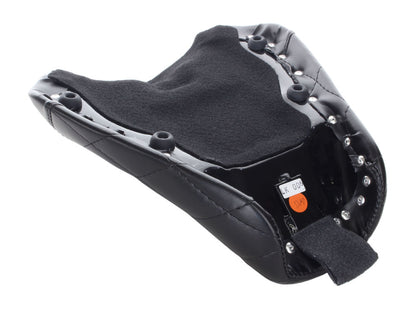 Bare Bones Solo Seat with Diamond Stitch. Fits Sportster Forty-Eight & Seventy-Two 2010-2021.