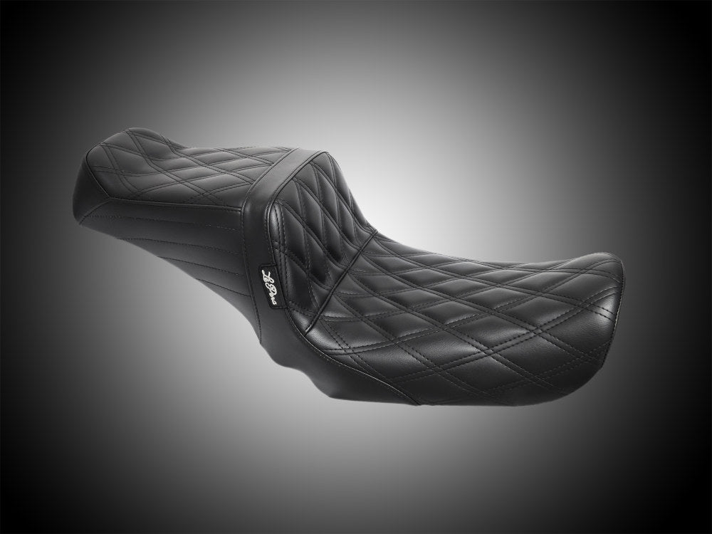 TailWhip Dual Seat - Black Double Diamond Stitch. Fits Dyna 2006-2017.