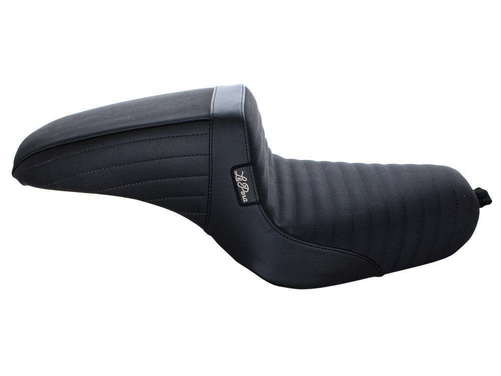 Kickflip Dual Seat with Pleated Gripper Tape. Fits Sportster 2004-2006 & Sportster 2010-2021 Models with either 3.3 or 4.5 Gallon Tank.