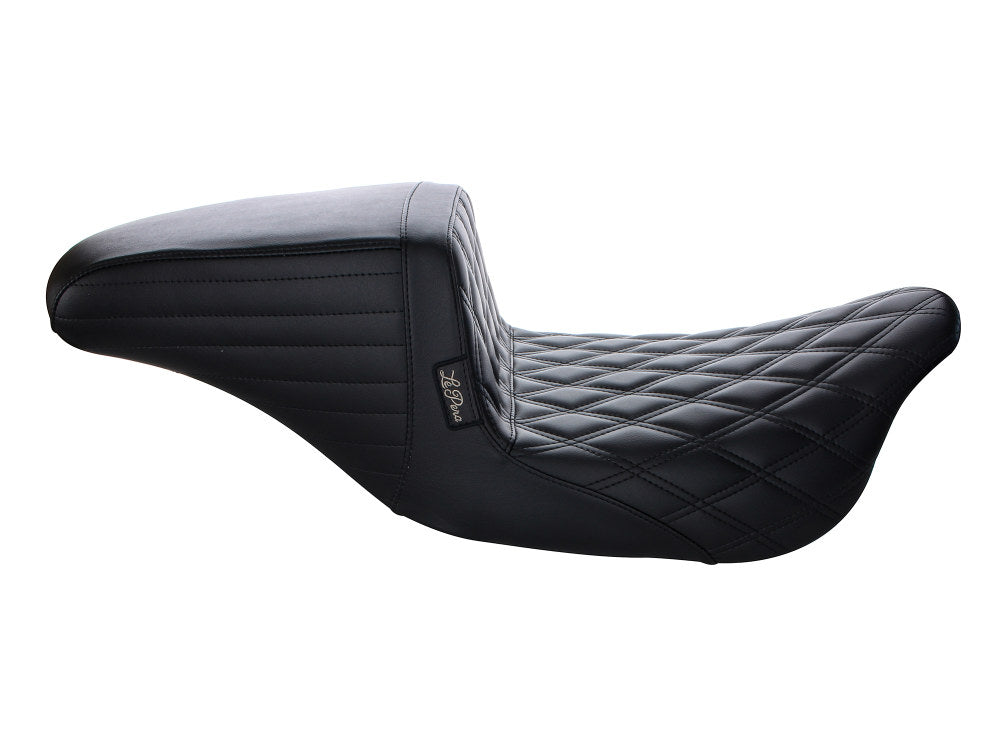 Kickflip Dual Seat with Black Double Diamond Stitch. Fits Most Touring 2008-2024