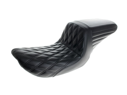 Kickflip Dual Seat with Black Double Diamond Stitch. Fits Dyna 1996-2003