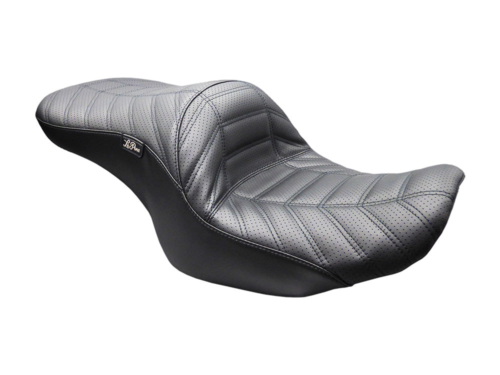Maverick Indy Up Front Reduced Reach Dual Seat - Double Track Pleat. Fits CVO Touring 2023up, Street Glide & Road Glide 2024up, Touring 2025up