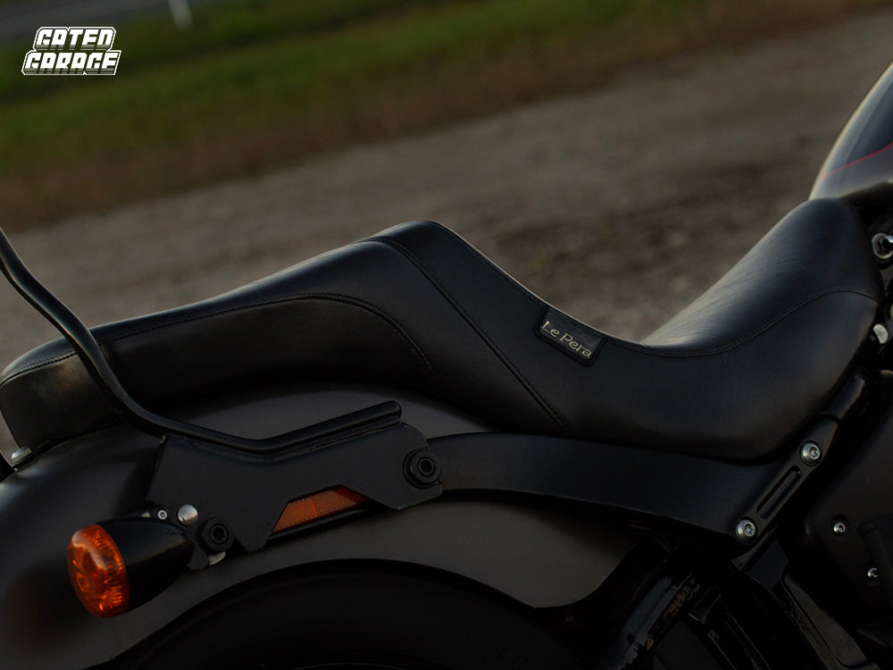Daytona Dual Seat - Smooth. Fits Softail Slim & Street Bob 2018up & Standard 2020up.