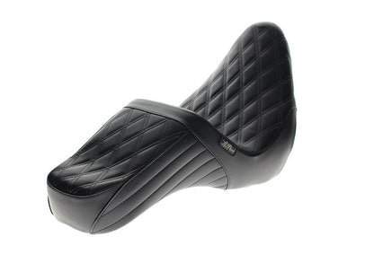 TailWhip Dual Seat with Black Diamond Stitch. Fits Softail Slim & Street Bob 2018up & Standard 2020up.