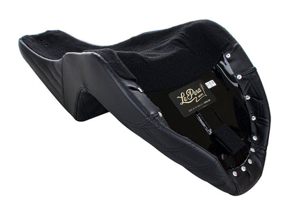 Kickflip Dual Seat with Black Double Diamond Stitch. Fits Softail Slim & Street Bob 2018up & Standard 2020up.