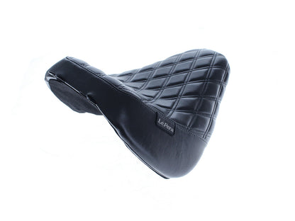 Bare Bones Solo Seat with Black Double Diamond Stitch. Fits Fatboy 2018up & Breakout 2023up