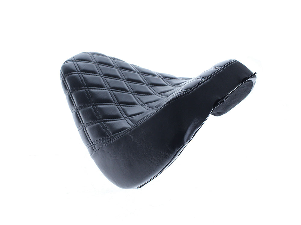 Bare Bones Solo Seat with Black Double Diamond Stitch. Fits Fatboy 2018up & Breakout 2023up
