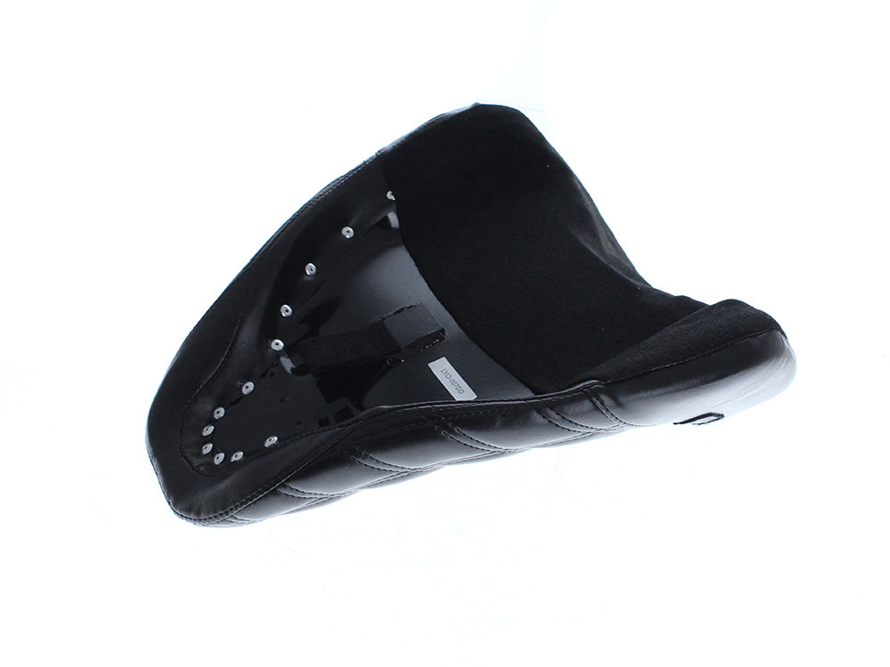 Bare Bones Solo Seat with Black Double Diamond Stitch. Fits Fatboy 2018up & Breakout 2023up