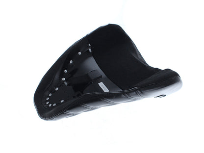 Bare Bones Solo Seat with Black Double Diamond Stitch. Fits Fatboy 2018up & Breakout 2023up