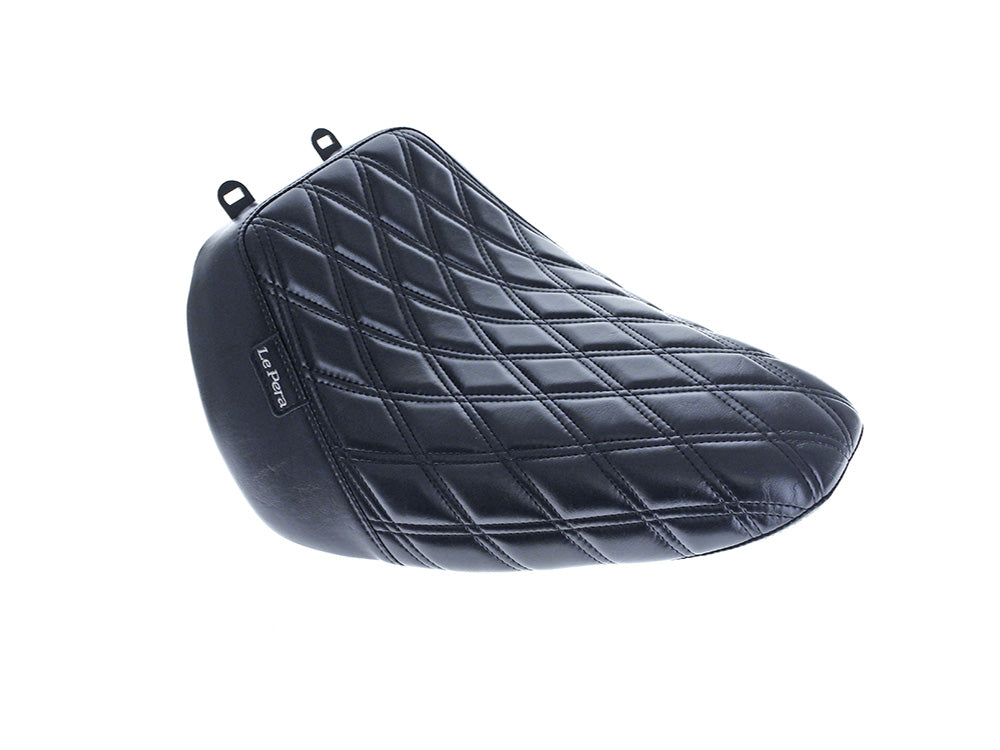 Bare Bones Solo Seat with Black Double Diamond Stitch. Fits Fatboy 2018up & Breakout 2023up