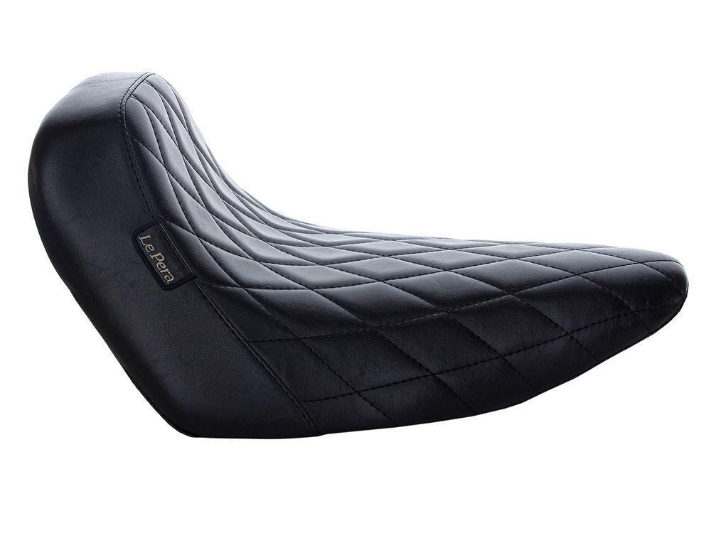 Bare Bones Solo Seat with Black Diamond Stitch. Fits Sport Glide & Low Rider 2018up & Low Rider S 2020up.
