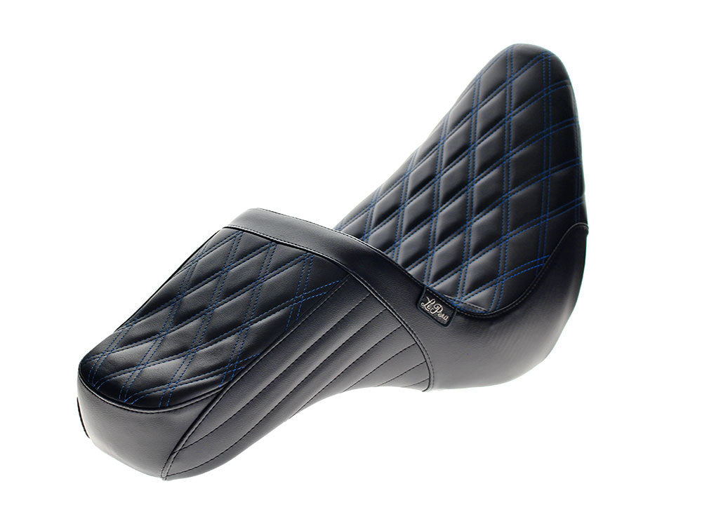 TailWhip Dual Seat with Blue Diamond Stitch. Fits Sport Glide & Low Rider 2018up & Low Rider S 2020up.