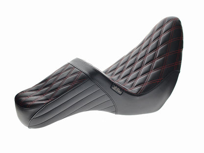 TailWhip Dual Seat with Red Diamond Stitch. Fits Sport Glide & Low Rider 2018up & Low Rider S 2020up.