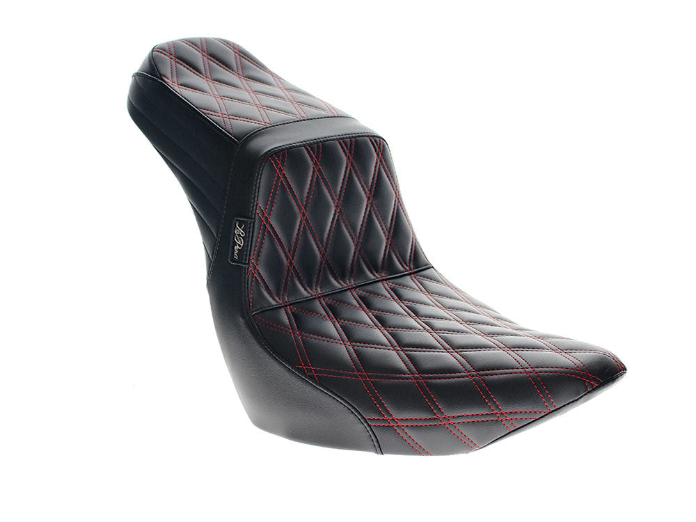 TailWhip Dual Seat with Red Diamond Stitch. Fits Sport Glide & Low Rider 2018up & Low Rider S 2020up.