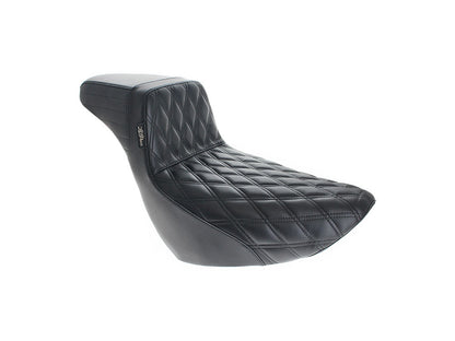 Kickflip Daddy Long Legs Dual Seat with Black Double Diamond Stitch - Extended Reach. Fits Sport Glide & Low Rider 2018up & Low Rider S 2020up.