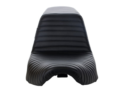 KickFlip Dual Seat with Pleated Stitch. Fits Sport Glide & Low Rider 2018up & Low Rider S 2020up.