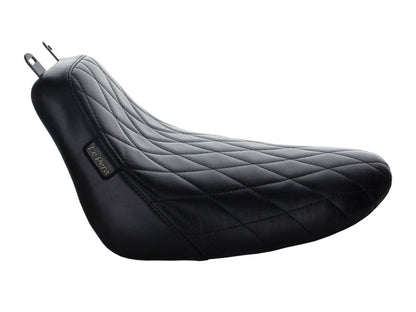 Bare Bones Solo Seat with Black Diamond Stitch. Fits Softail Deluxe 2018-2020 & Heritage Classic 2018up