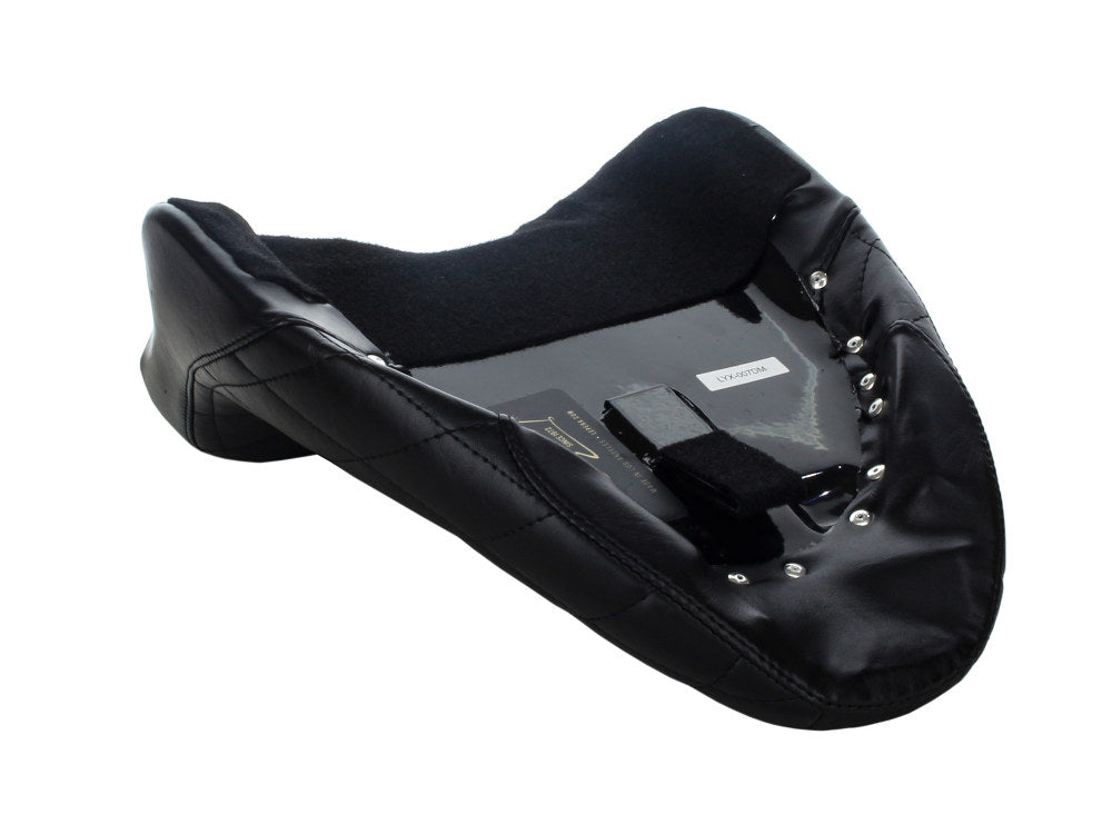 Bare Bones Solo Seat with Black Diamond Stitch. Fits Softail Deluxe 2018-2020 & Heritage Classic 2018up