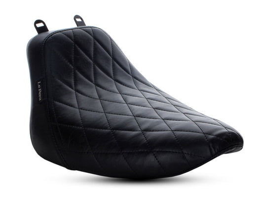 Bare Bones Solo Seat with Black Diamond Stitch. Fits Softail Deluxe 2018-2020 & Heritage Classic 2018up