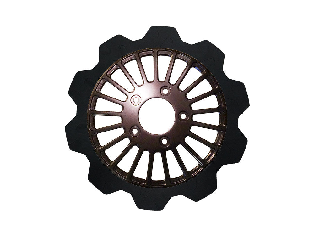 11.5in. Rear Breakout Crown Disc Rotor - Black Band & Black Carrier. Fits Big Twin 2000up & Sportster 2000-2010.