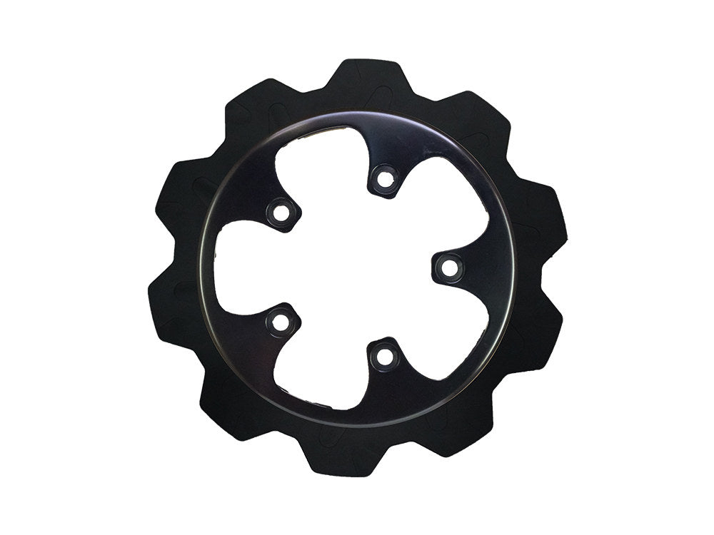 11.8in. Rear Crown Disc Rotor - Black Band & Black Carrier. Fits V-Rod 2006-2017.