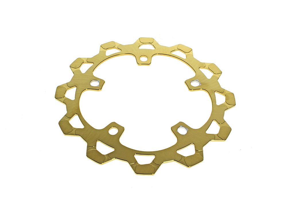 12.6in. Front Disc Rotor - Gold. Fits Touring 2024up with OEM Wheel and Spoke Mounted 320mm Rotors