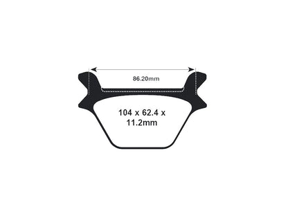 Z-Plus Brake Pads. Fits Rear on Sportster 1987-1999 & Big Twin 1987-1999.