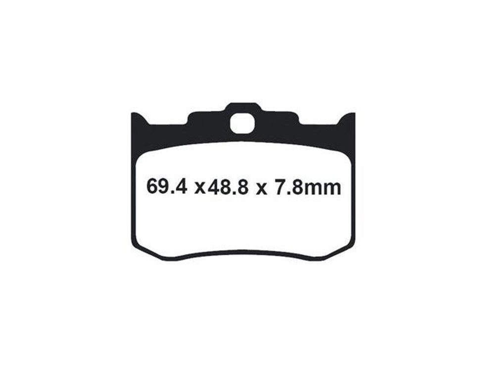Gold-Plus Brake Pads. Fits Performance Machine 125X4R & 137X4B Calipers & Softail 2006up with Performance Machine Integrated Caliper & Hawg Halters 4 Piston Calipers