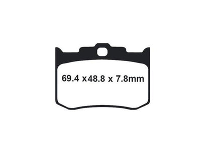 Gold-Plus Brake Pads. Fits Performance Machine 125X4R & 137X4B Calipers & Softail 2006up with Performance Machine Integrated Caliper & Hawg Halters 4 Piston Calipers