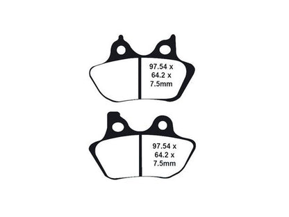 Gold-Plus Brake Pads. Fits Front & Rear on Sportster 2000-2003, Big Twin 2000-2007 & V-Rod 2002-2005.