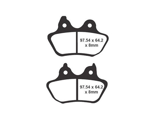 Z-Plus Brake Pads. Fits Rear on Softail 2006-2007 with 200 OEM Rear Tyre.