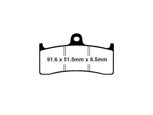 Gold-Plus Brake Pads. Fits Performance Machine 112 x 6B Calipers & Hawg Halters 6 Piston Calipers