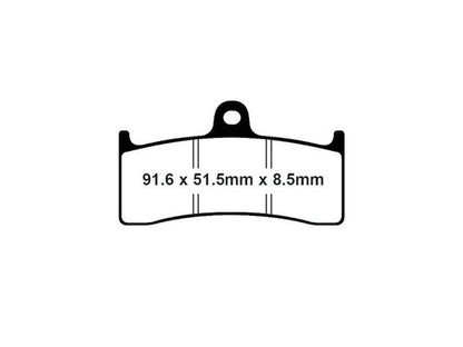 Z-Plus Brake Pads. Fits Performance Machine 112 x 6B Calipers & Hawg Halters 6 Piston Calipers