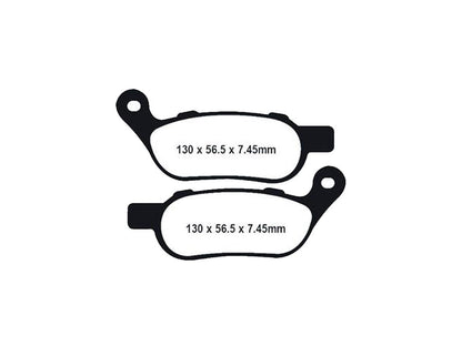 Gold-Plus Brake Pads. Fits Rear on Dyna & Softail 2008-2017.