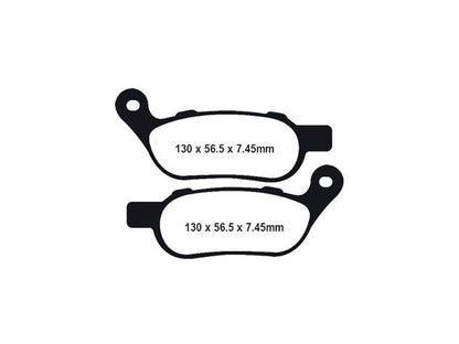 Z-Plus Brake Pads. Fits Rear on Dyna & Softail 2008-2017.