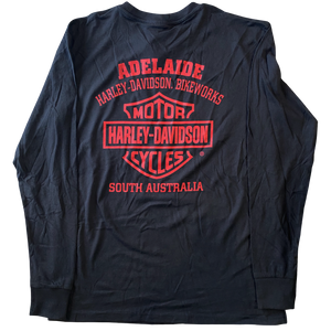 Adelaide Harley-Davidson L/S Tee - Red/Black