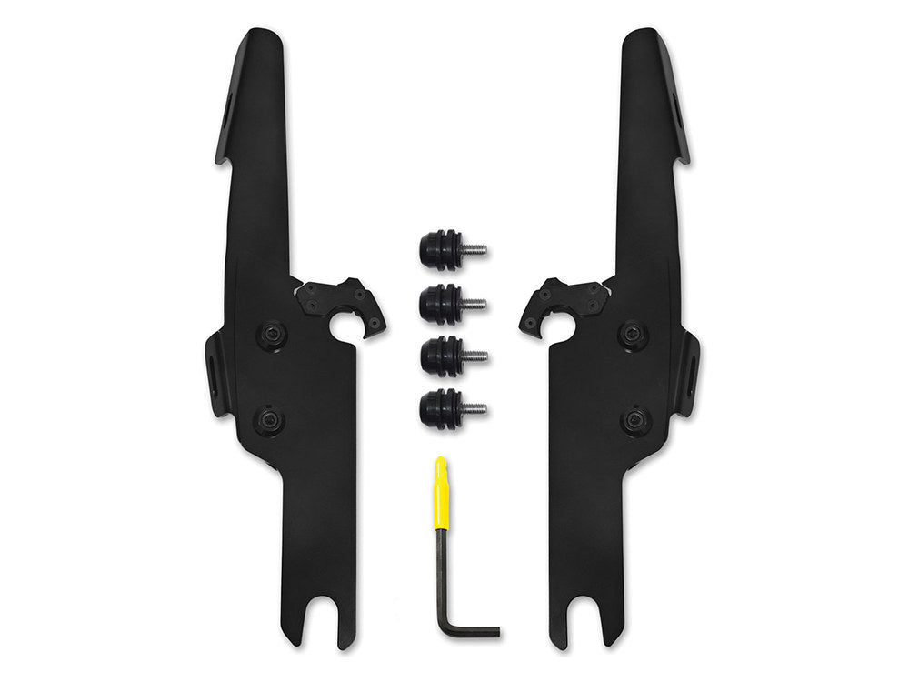 Black Batwing Fairing Trigger-Lock Mounting Hardware. Fits Road King Custom 2004-2007 & Road King Special 2017-2025