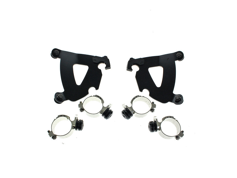 Black Road Warrior Trigger-Lock Mounting Hardware. Fits Indian Cruiser Chief & Chief Dark Horse 2022up