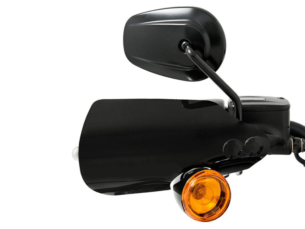 Handguards - Black. Fits Softail 2018-2024 & Road King 2021up running OEM Front Indicators.