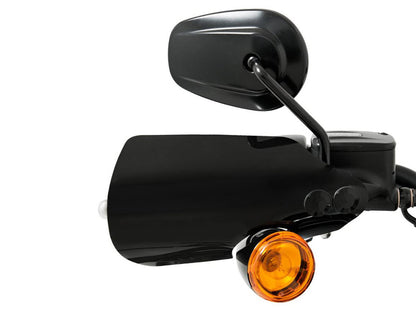 Handguards - Black. Fits Softail 2018-2024 & Road King 2021up running OEM Front Indicators.