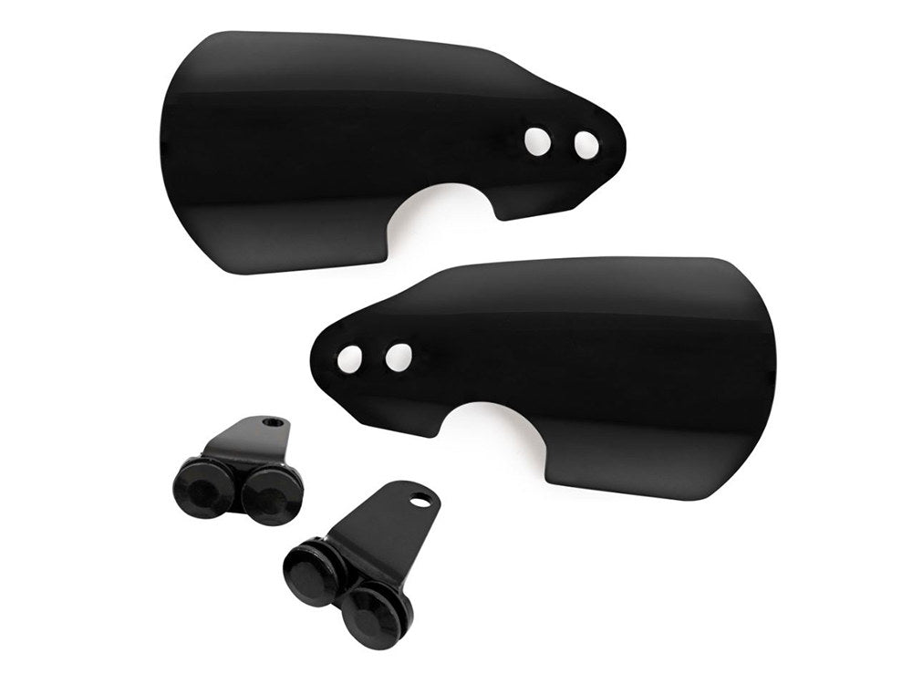 Handguards - Black. Fits Softail 2018-2024 & Road King 2021up running OEM Front Indicators.