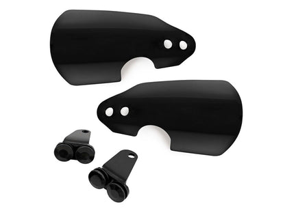 Handguards - Black. Fits Softail 2018-2024 & Road King 2021up running OEM Front Indicators.