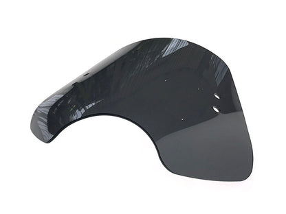The Shooter Black Smoke Handlebar Mount Windshield. 14in. High x 19in. Wide.