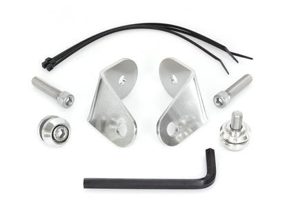 Front Turn Signal Relocation Brackets. Fits FL Softail 1986-2017 With Spotlight Bar, with Batwing Fairing.
