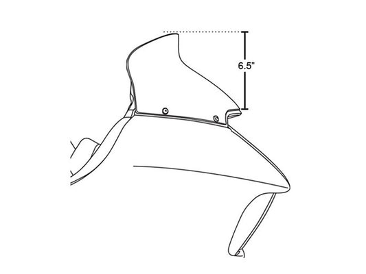 6.5in. Spoiler Windshield - Dark Smoke. Fits Road Glide 2015-2023