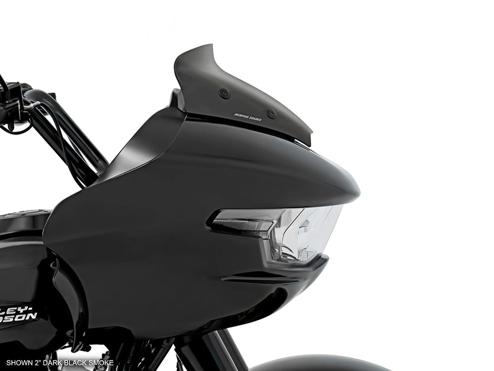 2in. Spoiler Windshield - Dark Smoke. Fits CVO Road Glide 2023up & Road Glide 2024up