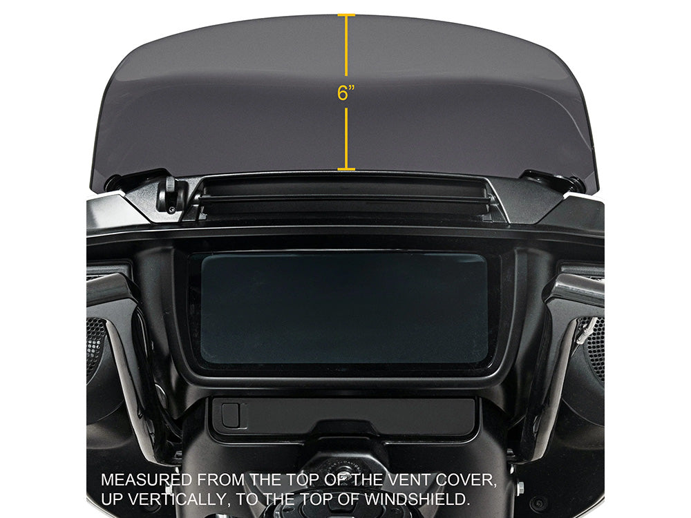 2in. Spoiler Windshield - Dark Smoke. Fits CVO Street Glide 2023up & Street Glide 2024up