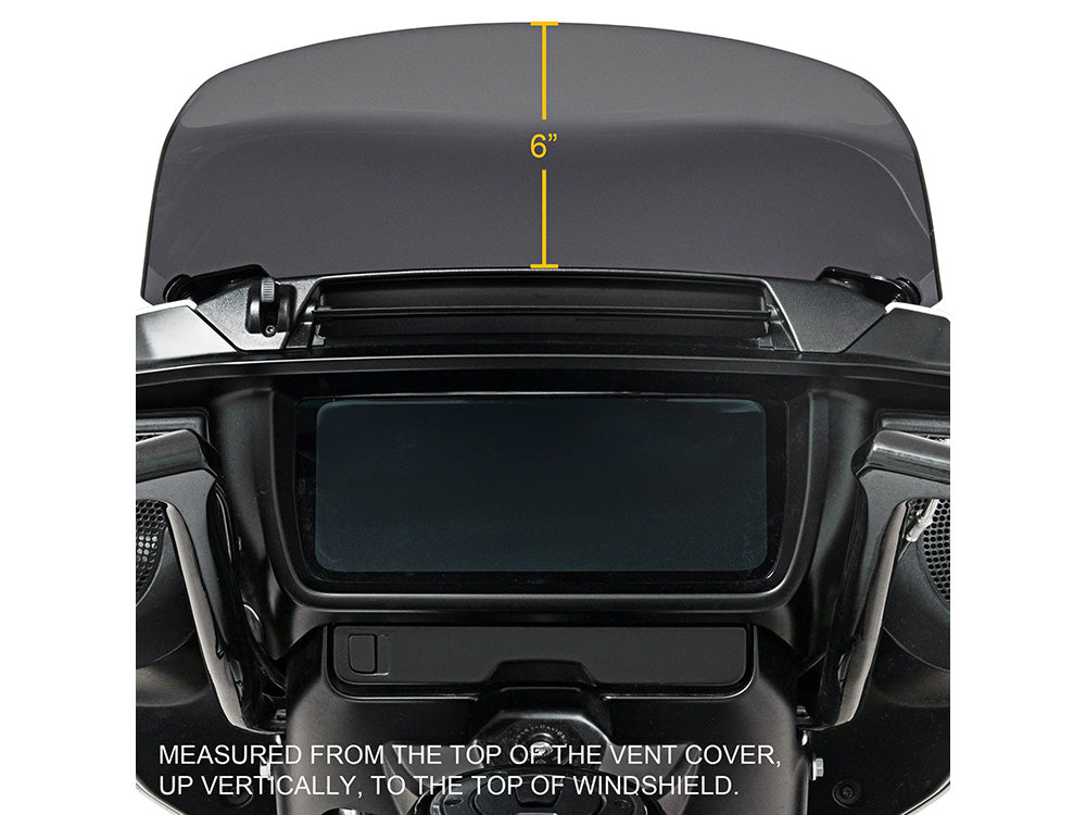4in. Spoiler Windshield - Dark Smoke. Fits CVO Street Glide 2023up & Street Glide 2024up