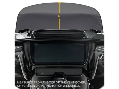 6in. Spoiler Windshield - Dark Smoke. Fits CVO Street Glide 2023up & Street Glide 2024up